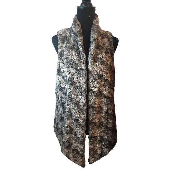 Tart Collection Open Faux Fur Vest Women Size Medium Lined Super Soft - Picture 1 of 10